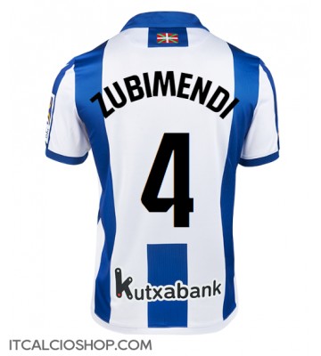 Real Sociedad Martin Zubimendi #4 Prima Maglia 2024-25 Manica Corta